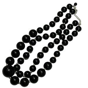 Black beaded necklace